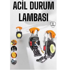 El Feneri Acil Işık Seti Tornavida Düdük Kapak Açma Kamp Lambası