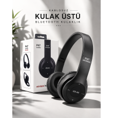 Kulak Üstü TF Kart ve AUX Destekli Ergonomik Bluetooth Kulaklık