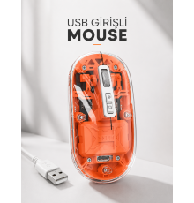 Sessiz Kablosuz USB Girişli Mouse Fare Yüksek Performanslı
