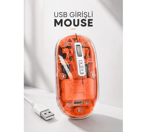 Sessiz Kablosuz USB Girişli Mouse Fare Yüksek Performanslı