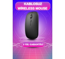 Kablosuz Mouse Fare Şarjlı Bluetooth Wireless Çift Modlu Sessiz