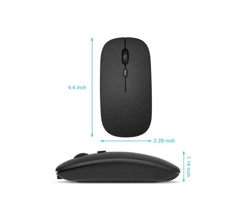 Kablosuz Mouse Fare Şarjlı Bluetooth Wireless Çift Modlu Sessiz
