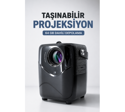 Taşınabilir Projeksiyon 64 GB Dahili Depolama