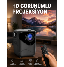 Yüksek HD Görünümlü Taşınabilir Projeksiyon Cihazı
