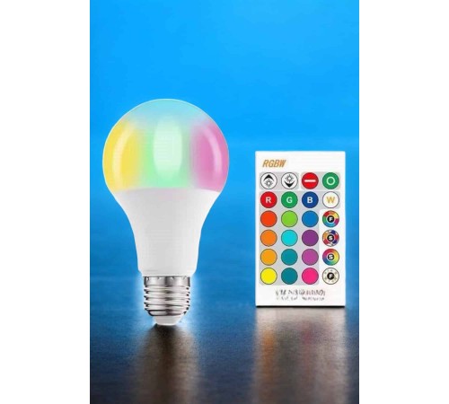 Led Ampul Enerji Dostu RGB Işıklı 100W Led Işık