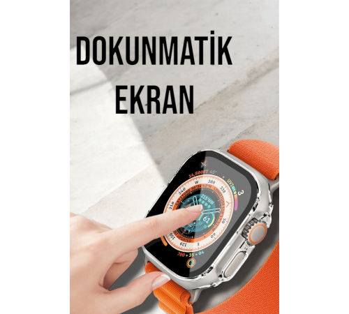 Bluetooth Bağlantılı 49MM Dokunmatik Akıllı Saat Sağlık ve Spor Takip Özellikli