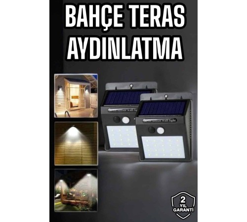 Solar Lamba Giriş, Bahçe Yol Avlu Hareket Sensörlü Led Parlak Gece Su Geçirmez