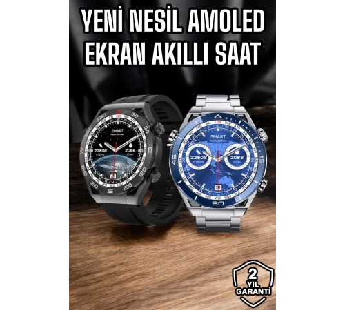 Akıllı Saat Yeni Nesil 2024 Model Metal Kordonlu Bluetooth Bağlantılı