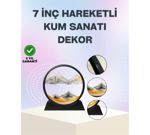 Zihin Açıcı Kum Manzarası – 3D Dinamik Kum Tablosu, Dekoratif, Dönüştükçe Yenilenen Sakinleştirici Sanat Eseri