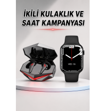 İkili Set Dev Kampanya Ucuz Kulaklık Ucuz Akıllı Saat Gürültü Önleyici Uzun Pil Ömrü