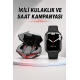 İkili Set Dev Kampanya Ucuz Kulaklık Ucuz Akıllı Saat Gürültü Önleyici Uzun Pil Ömrü