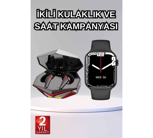 İkili Set Dev Kampanya Ucuz Kulaklık Ucuz Akıllı Saat Gürültü Önleyici Uzun Pil Ömrü