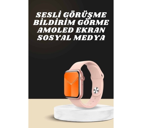 Akıllı Saat Alarm ve Titreşim Uyku ve Sağlık Takibi GPS Uyumlu Nabız Ölçer Sesli Görüşme