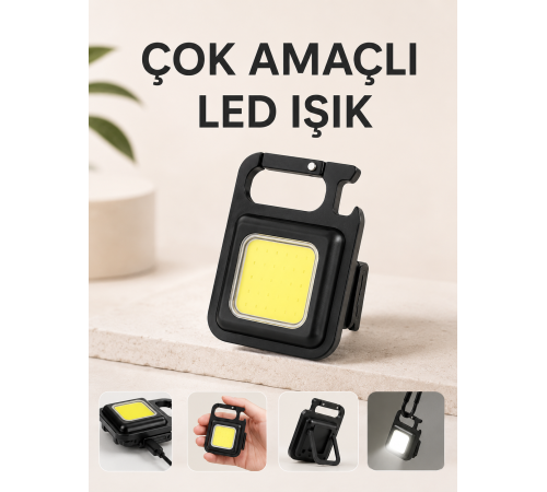 Kamp Işığı Çok Fonksiyonlu Taşınabilir Anahtarlık Kapak Açma Manyetik Özelliği