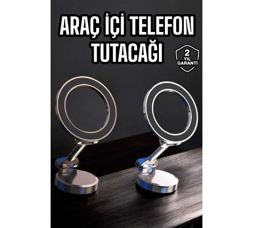 Telefon Tutucu Tüm Arabalara Uyumlu Araç İçi Katlanabilir Manyetik Tasarım