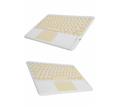 Touchpad Tüm Cihazlara Uyumlu Bluetooth Klavye Touchpad Slim Kablosuz Wifi Q Klavye