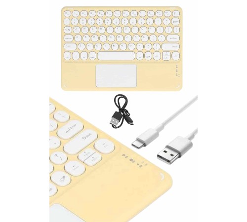 Android ve İOS Uyumlu Bluetooth Klavye Touchpad Slim Kablosuz Wifi Q Klavye