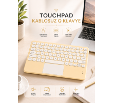 Android ve İOS Uyumlu Bluetooth Klavye Touchpad Slim Kablosuz Wifi Q Klavye