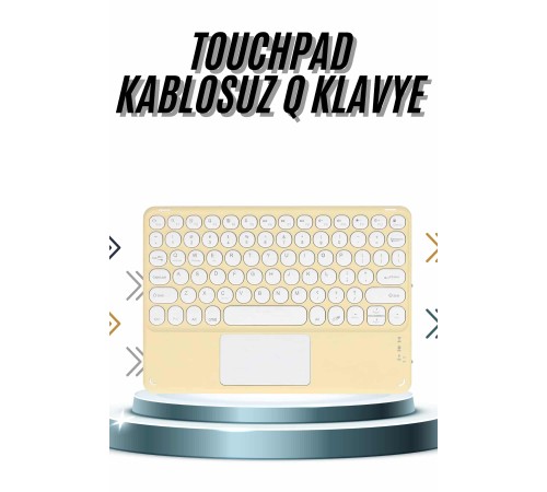 Android ve İOS Uyumlu Bluetooth Klavye Touchpad Slim Kablosuz Wifi Q Klavye