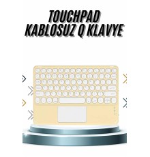Android ve İOS Uyumlu Bluetooth Klavye Touchpad Slim Kablosuz Wifi Q Klavye