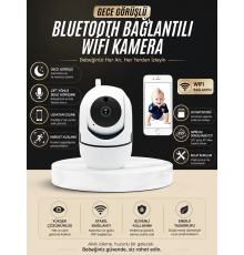 Bebek Takip Kamerası Gece Görüşlü WiFi Güvenlik Kamerası
