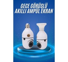 Gece Görüşlü Akıllı Dönebilen Ev Kamerası Ampül Kamera