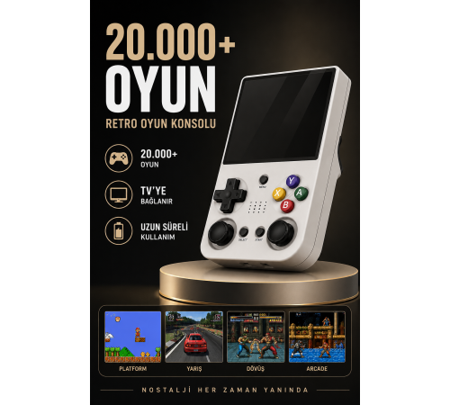 20.000 Oyunlu Retro El Konsolu Taşınabilir Oyun Cihazı