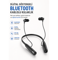 Dijital Batarya Göstergeli Bluetooth Özellikli Boyun Askılı Kulaklık