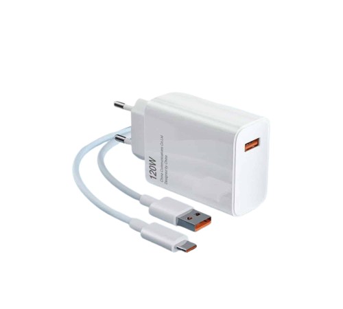 Type C Yüksek Hızlı Şarj Aleti Beyaz 120W Ultra Uzun Ömürlü