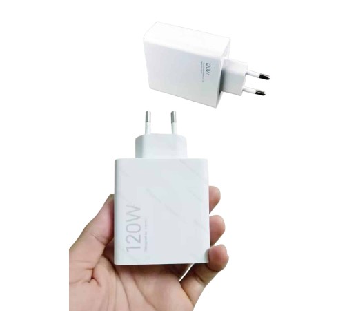 Type C Yüksek Hızlı Şarj Aleti Beyaz 120W Ultra Uzun Ömürlü