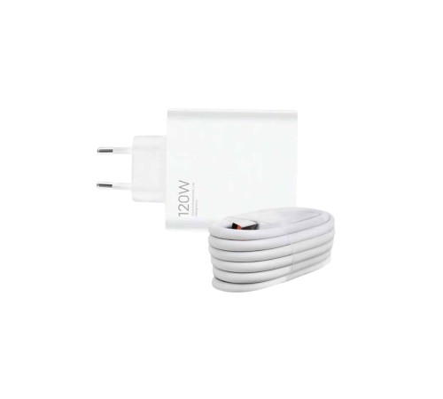 120 Watt Turbo Hızlı Şarj Aleti Seti Hızlı Şarj Adaptörü Beyaz