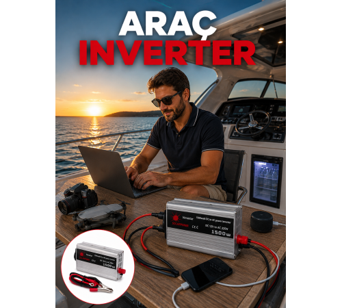 1500W Yüksek Güç Çıkışlı Araç Inverter