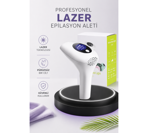 IPL Lazer Teknolojili Dijital Ekranlı Epilasyon Cihazı