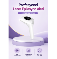 IPL Lazer Epilasyon Aleti 5 Kademeli Güç Ayarlı