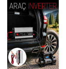 2000W Araç İnverter Aküden Güç Dönüştürücü Elektrik Üreten Taşınabilir