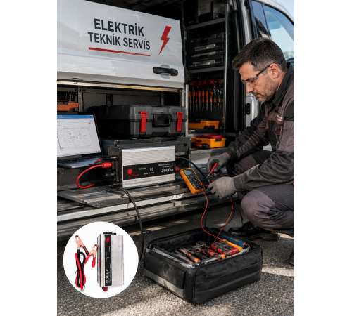 2000W Yüksek Güçlü Araç İnvertörü Priz Çıkışlı Elektrik Dönüştürücü
