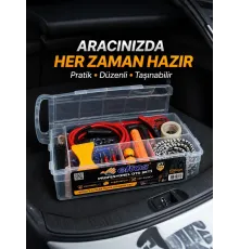 Çok Amaçlı 27 Parça Araç Acil Durum Ekipman Seti Düzenli Taşıma Kutulu