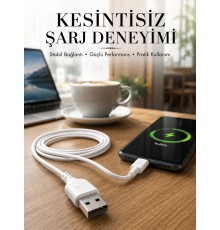 2 Metre Type-C Şarj Kablosu Güvenli ve Stabil Şarj Desteği