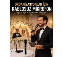 Yeni Nesil Kablosuz El Mikrofonu Seti Dijital Ekranlı Çift Mikrofonlu