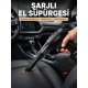 Şarjlı Araç İçi El Süpürgesi ve Hava Pompası