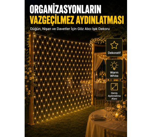 Dekoratif Ağ LED Işık ile Organizasyonlarınıza Masalsı Atmosfer