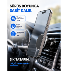 Mıknatıslı Araç İçi Telefon Tutucu Havalandırma Izgarasına Takımına Uygun