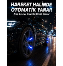 Hareketle Yanan LED Sibop Işığı 4'lü Araç Lastik Lambası