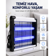 Elektrikli UV LED Sinek Öldürücü Sessiz Çalışan Etkili Böcek Tuzağı
