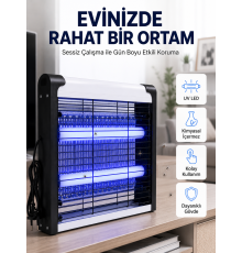 Ev, Ofis ve İş Yerleri İçin Sessiz UV LED Sinek Yakalama Cihazı