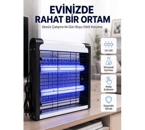 Ev, Ofis ve İş Yerleri İçin Sessiz UV LED Sinek Yakalama Cihazı