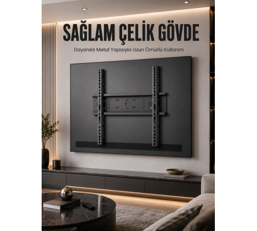 Büyük Ekran TV Duvar Askısı 50-95 İnç Dayanıklı Sabit Askı Aparatı Kolay Kurulum