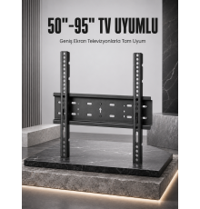 TV Duvar Askı Aparatı 50-95 İnç Uyumlu Güvenli Sabit Montaj