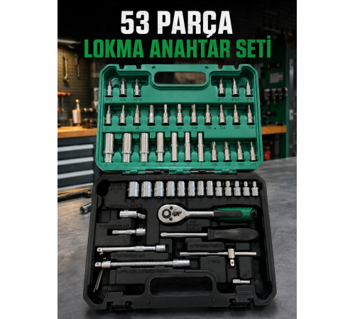 Çok Uçlu ve Farklı Ölçülü 53 Parça Alet Seti