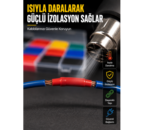 560 Makaron Seti Elektrik ve Elektronik Kablo İzolasyon Tamir Seti